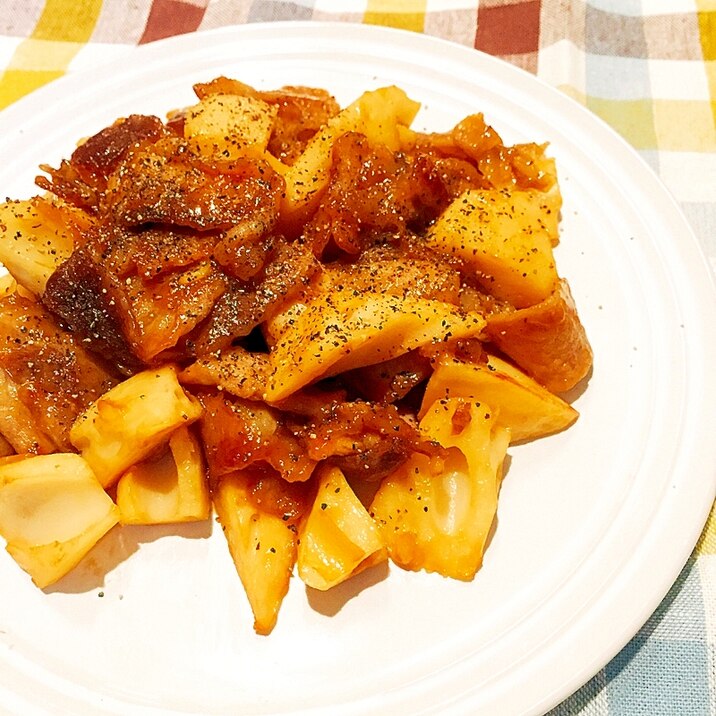 豚肉とれんこんのハニー甘酢炒め